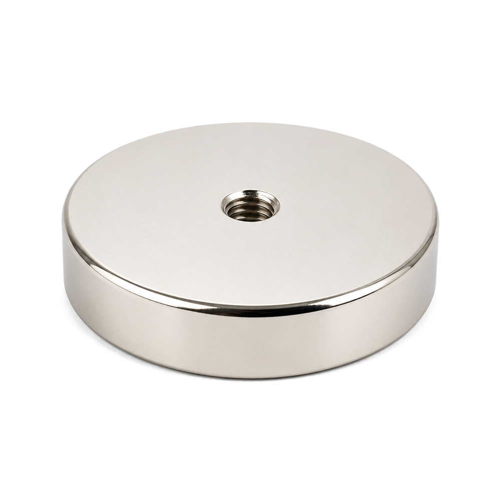 Neodymium Pot Magnet - Diameter 75mm x 15mm | M10 Internal Thread