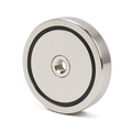 Neodymium Pot Magnet - Diameter 75mm x 15mm | M10 Internal Thread