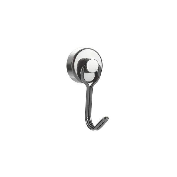 Neodymium Pot Magnet with Swivel Hook | 25mm diameter I Nickel Coating