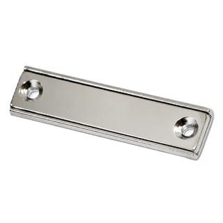 Neodymium Rectangular Pot Magnet with Countersunk Holes - 60mm x 13.5mm x 5mm