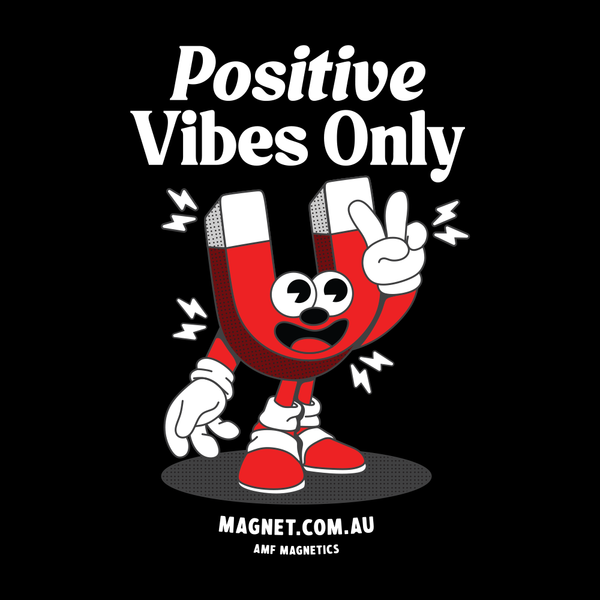 'Positive Vibes Only' Limited Edition AMF Magnetics T-shirt in Black