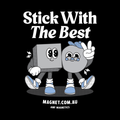 'Stick With The Best' Limited Edition AMF Magnetics T-shirt in Black