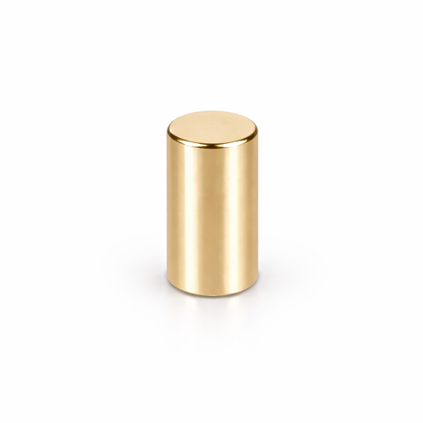 Neodymium Cylinder Magnet - 6mm x 12mm | Gold Coating | N52 | Diametrically Magnetised