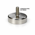 STAINLESS STEEL Neodymium Pot Magnet with M6 Male Thread - D25mm x 17mm | 9mm External Boss
