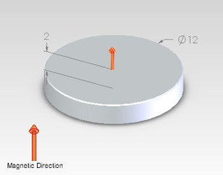 Neodymium Disc Magnet - 12mm x 2mm | N42