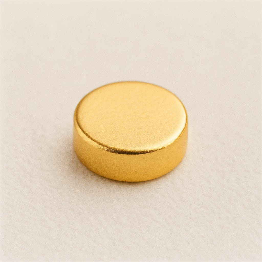 Neodymium Disc Magnet - 4mm x 1mm | Gold Coating I N45