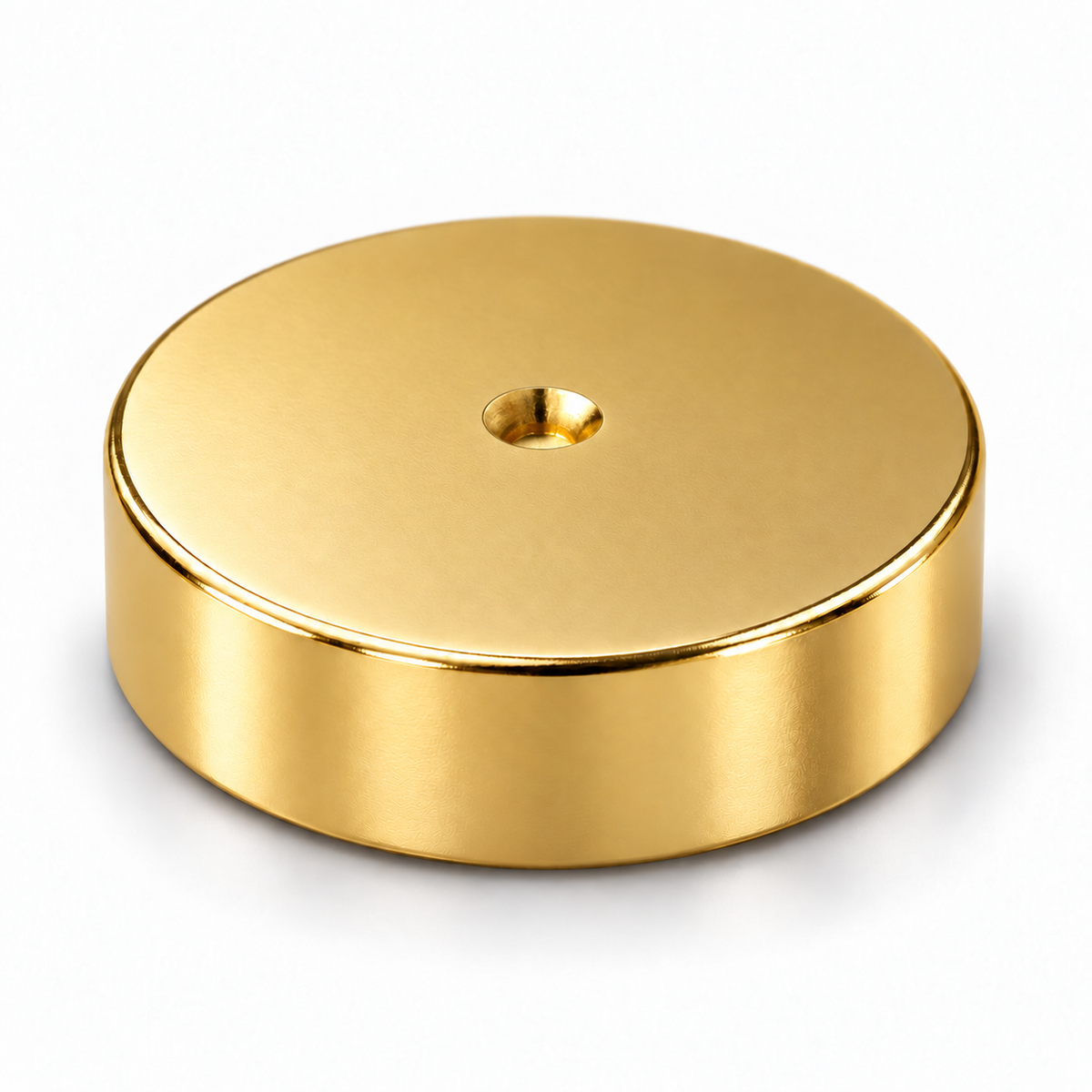 Neodymium Disc Magnet - 6mm x 2mm | N45 | Gold Coating | North Pole Dimple