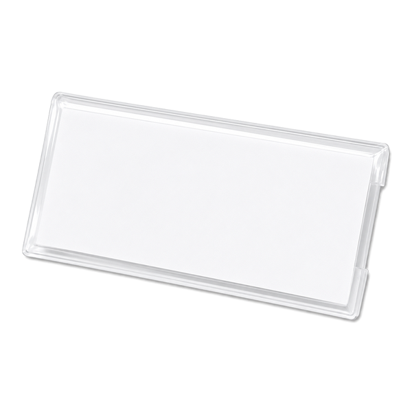 Magnetic Name Badge with Pacemaker Warning | Clear Acrylic Name Holder | 3" x 1.18" | 1 PACK