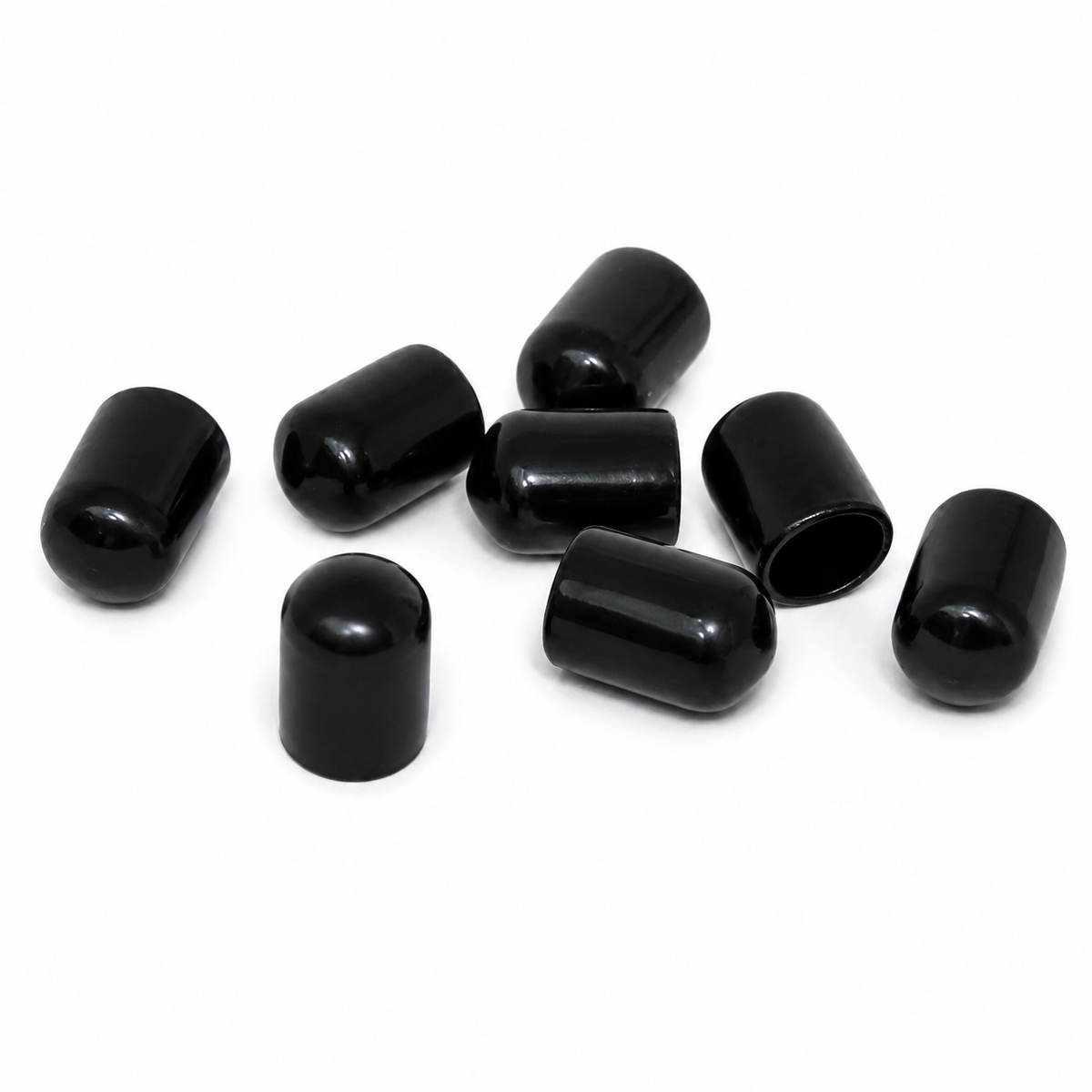 Magnart - Reusable Magnet Covers | 8 x Rubber Caps | Black