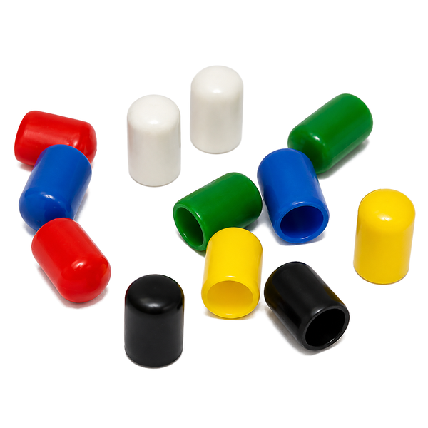 Magnart - Reusable Magnet Covers | 12 x Rubber Caps | Mixed Colour