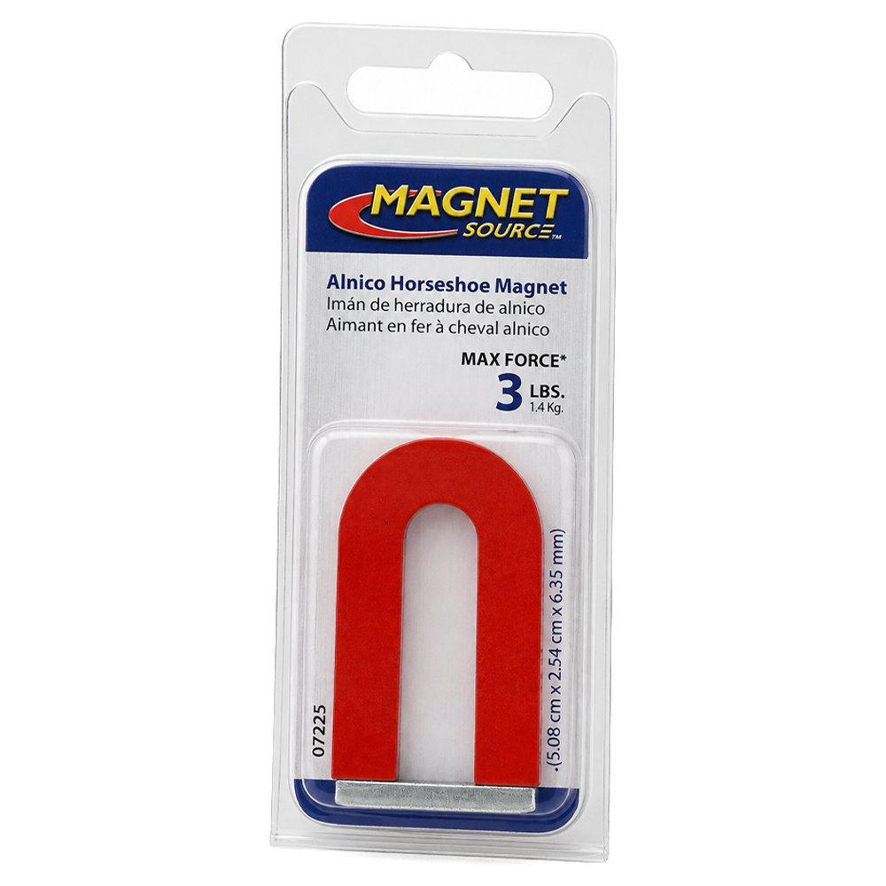 Alnico Horseshoe Magnet - 5.08cm x 2.54cm x 6.35mm | Pull Force 1.36kg