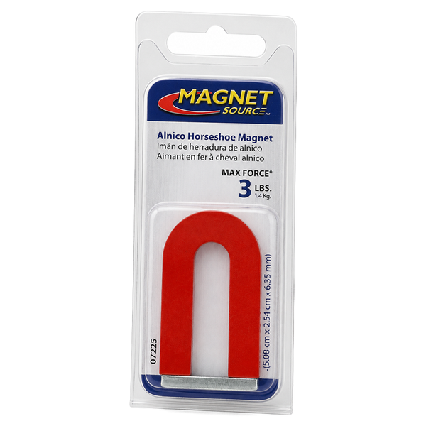 Alnico Horseshoe Magnet - 5.08cm x 2.54cm x 6.35mm | Pull Force 1.36kg