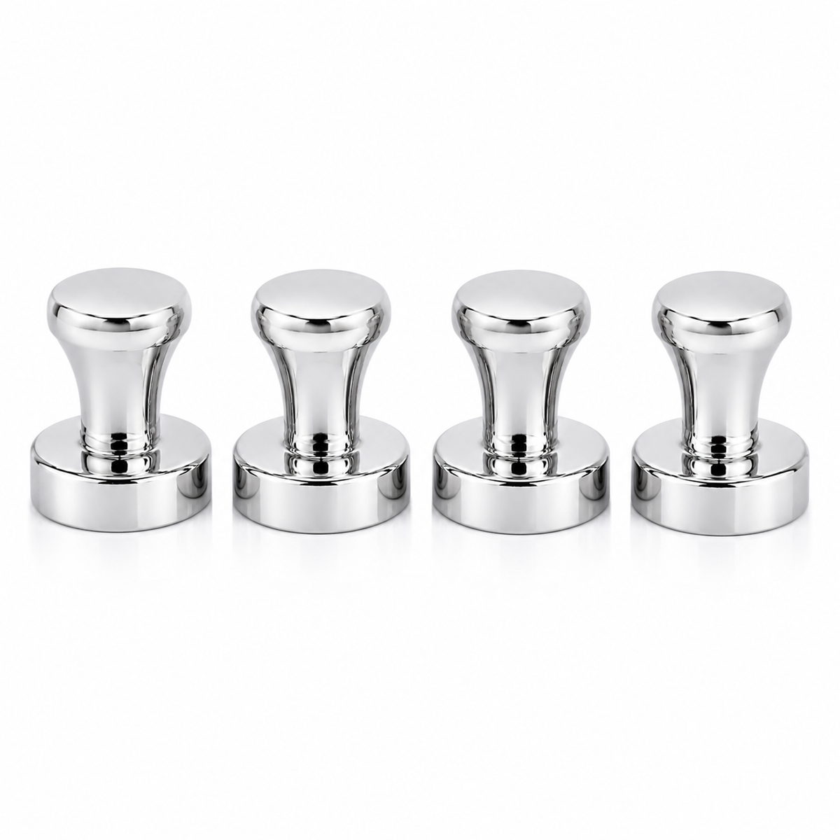 Chrome Push Pin Neodymium Magnets | 4 PACK | 22mm Diameter