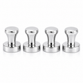 Chrome Push Pin Neodymium Magnets | 4 PACK | 22mm Diameter
