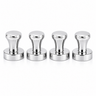Chrome Push Pin Neodymium Magnets | 4 PACK | 22mm Diameter