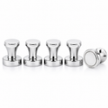 Chrome Push Pin Neodymium Magnets | 5 pack | 12mm Diameter