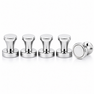 Chrome Push Pin Neodymium Magnets | 5 pack | 12mm Diameter