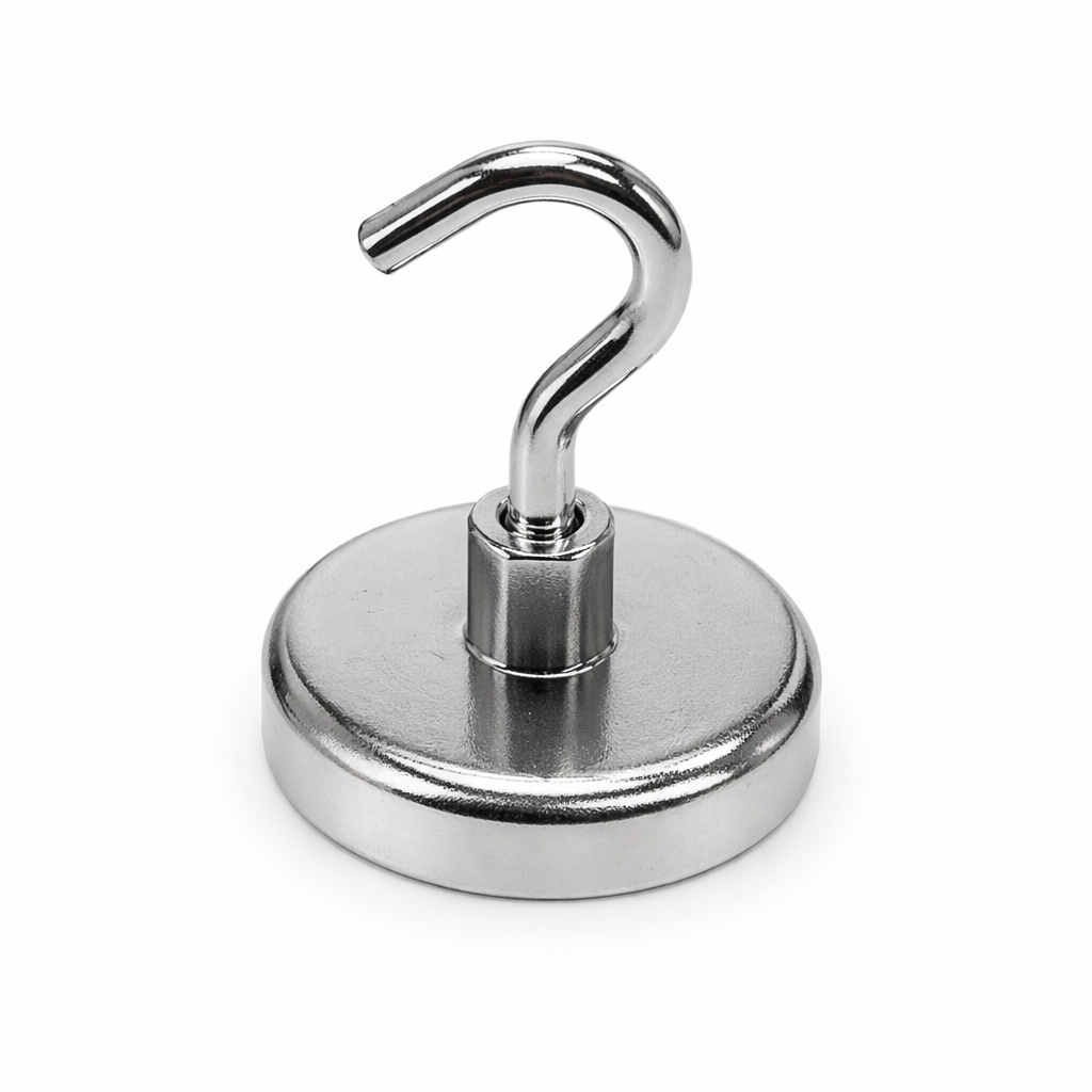 Neodymium Hook Magnet - D60mm | Slim Profile | REDUCED TO CLEAR