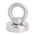 Neodymium Pot Magnet with SS304 Eyebolt - D32mm | 34kg Pull Force | Recovery Fishing Magnet