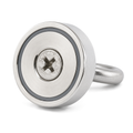 Neodymium Pot Magnet with SS304 Eyebolt - D36mm | 41kg Pull Force | Recovery Fishing Magnet