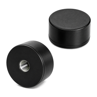Rubber Coated Pot Magnet - 22mm x 10mm | M5 Female Thread