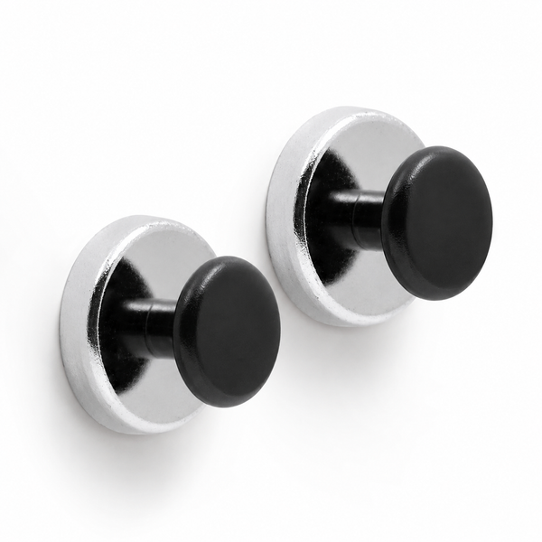 AMF Magnetics Handle Magnet with Knob and Round Ferrite Base 36mm diameter PACK OF 2