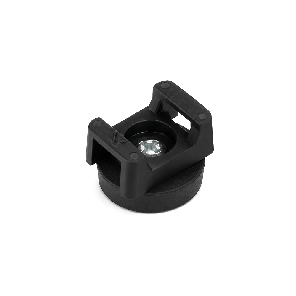 Rubber Coated Neodymium Pot Magnet - Diameter 22mm x 16mm with Cable Mount