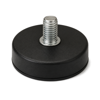 Male Thread Neodymium Pot Magnet - Diameter 22mm x 6mm with 6mm M4 Thread and Rubber Case