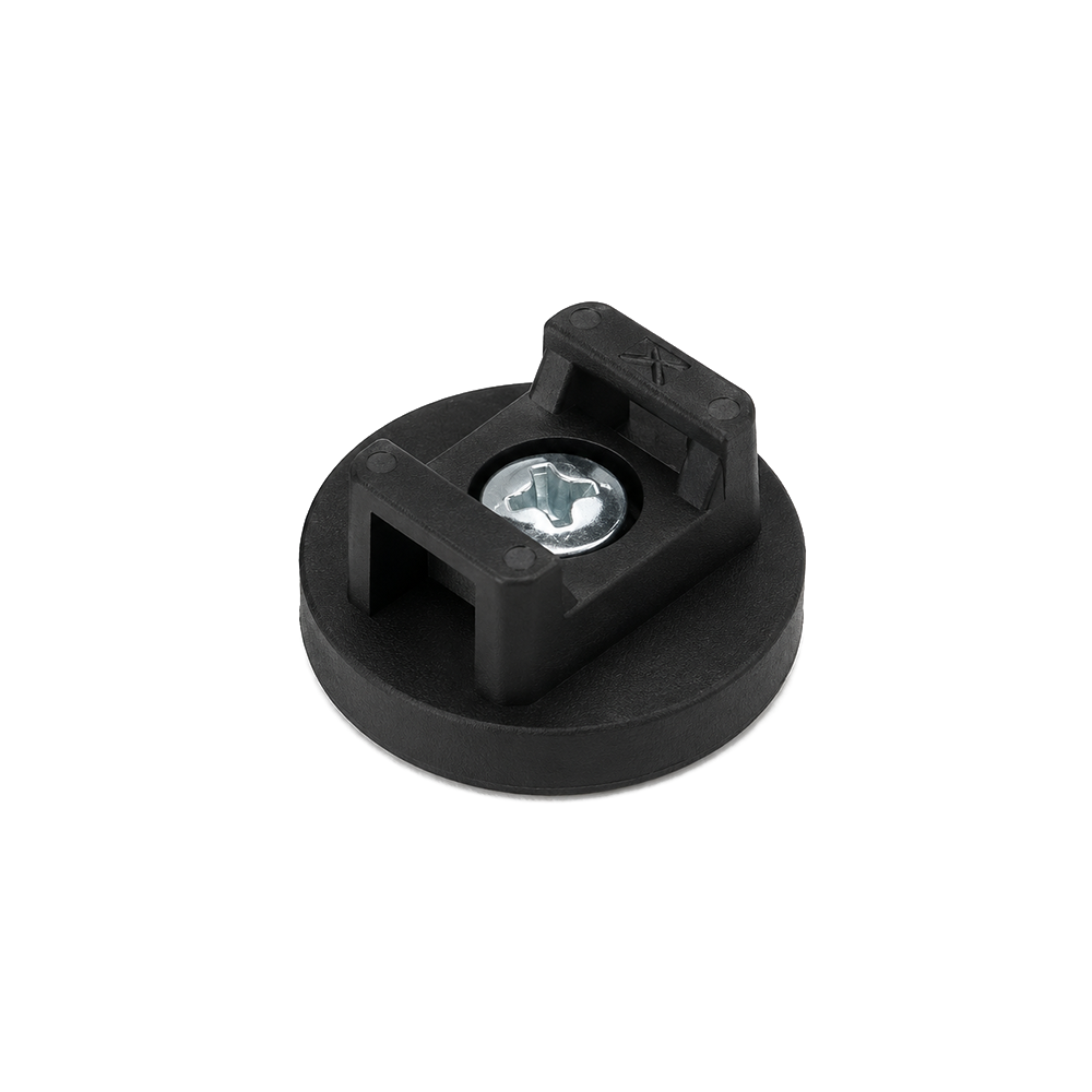 Rubber Coated Neodymium Pot Magnet - Diameter 31mm x 16mm with Cable Mount