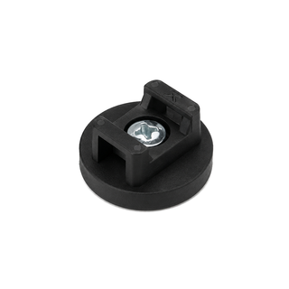 Rubber Coated Neodymium Pot Magnet - Diameter 31mm x 16mm with Cable Mount