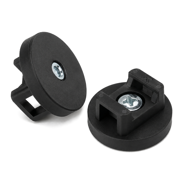 Rubber Coated Neodymium Pot Magnet - Diameter 31mm x 16mm with Cable Mount