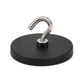 Threaded Hook Neodymium Pot Magnet - Diameter 43mm x 5mm with Rubber Case