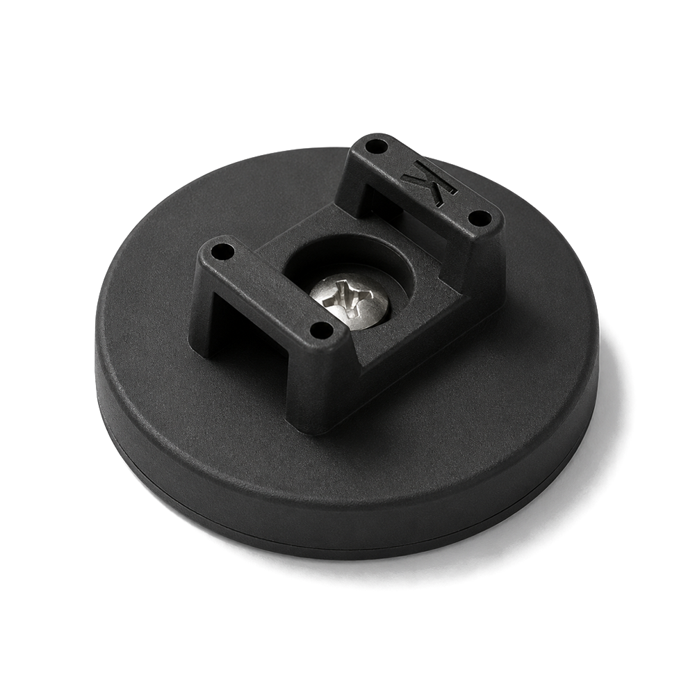 Rubber Coated Neodymium Pot Magnet - Diameter 43mm x 16mm with Cable Mount