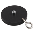 Female Threaded Neodymium Pot Magnet with Eyelet - Diameter 66mm x 8mm with Rubber Case