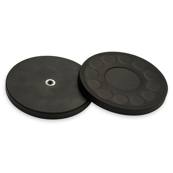 Female M5 Neodymium Pot Magnet - Diameter 88mm x 8mm with Rubber Case | M5 Internal Thread