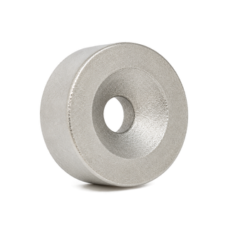 Samarium Cobalt (SmCo) Countersunk Ring Magnet - 20mm (OD) x 10mm (H) | Countersunk Hole D5.2mm | South on Countersunk