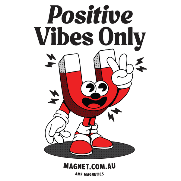 'Positive Vibes Only' Limited Edition AMF Magnetics T-shirt in White