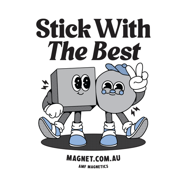 'Stick With The Best' Limited Edition AMF Magnetics T-shirt in White