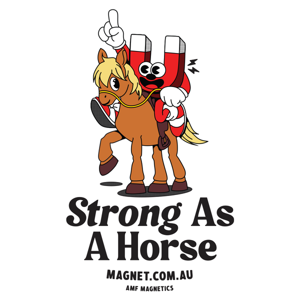 'Strong As A Horse' Limited Edition AMF Magnetics T-shirt in White