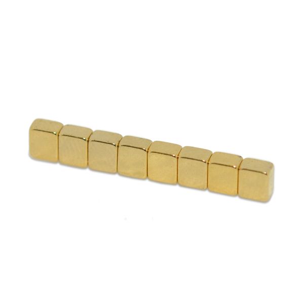 Neo Blk 3.7x2.2x3.2 mm N52 | GOLD | Magnetised thru 3.2mm