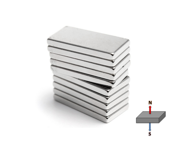 Neodymium Block Magnet - 20mm x 8mm x 2mm | N42