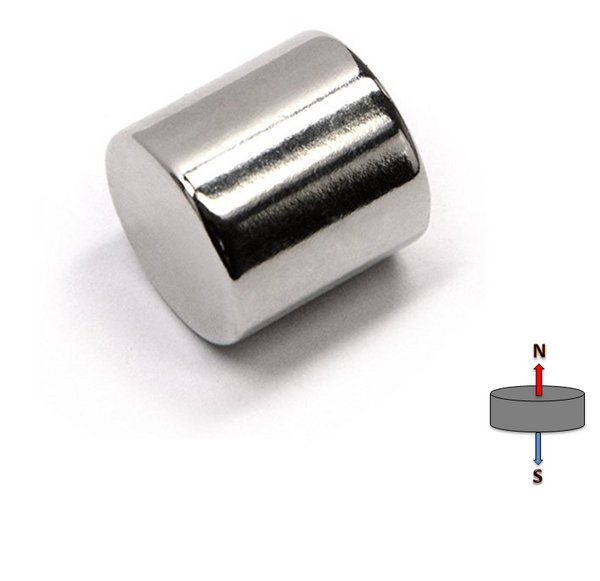 Neodymium Cylinder Magnet - 12.7mm x 12.7mm I N38