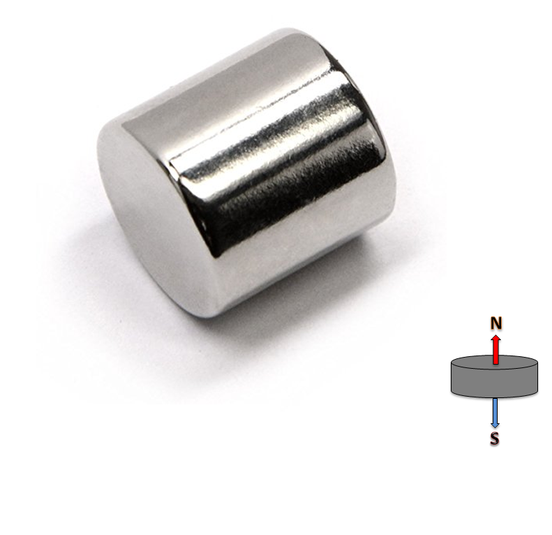 Neodymium Cylinder Magnet - 12.7mm x 12.7mm | N48