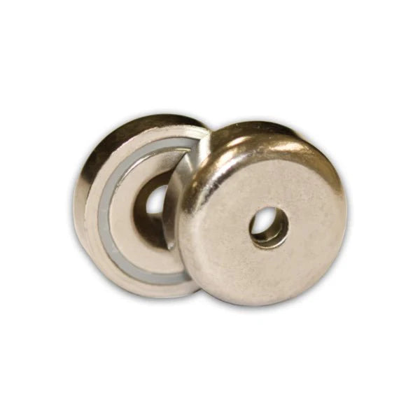 Neodymium Countersunk Pot Magnets - 20mm x 7mm | NORTH SOUTH PAIR