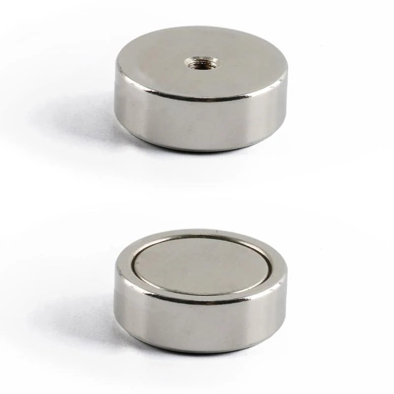 Neodymium Pot Magnet - Diameter 35mm x 12mm | M6 Internal Thread x 8.8mm