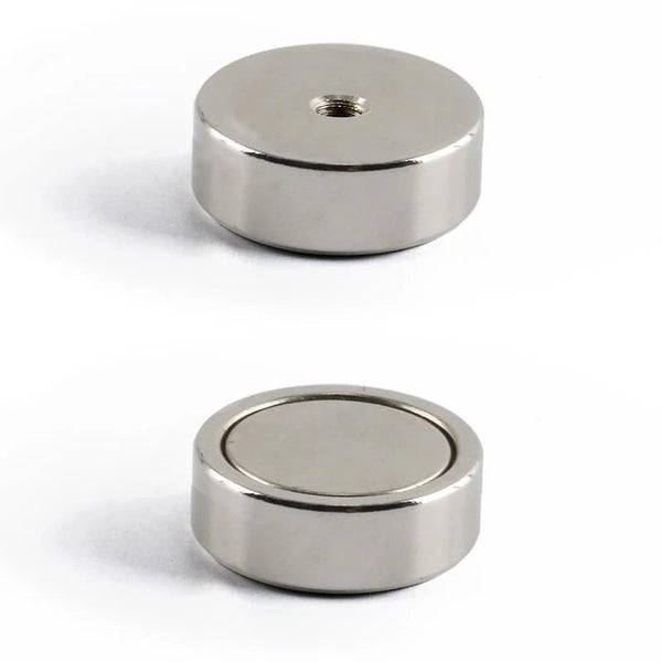 Neodymium Pot Magnet - Diameter 35mm x 12mm | M6 Internal Thread x 8.8mm