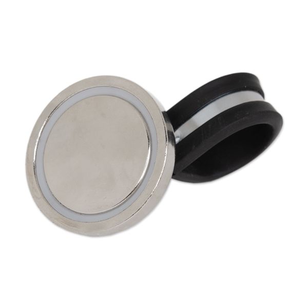 Neodymium D36mm Hose Clamp P-Clip Magnet | Rubber Lined ID22mm dia. | Pull Force 41kg