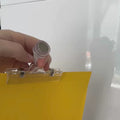Acrylic Sign Holders with Magnetic Base – 80mm x 54mm with D16mm Base (Pack of 2)