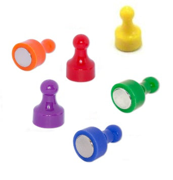 Neodymium Thumb Push Pin Magnet | RAINBOW PACK | 12pk