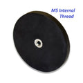 AMF Magnetics Female Thread Rubber Coated Neodymium Pot Magnet - Diameter 66mm x 8mm M5 Internal Thread